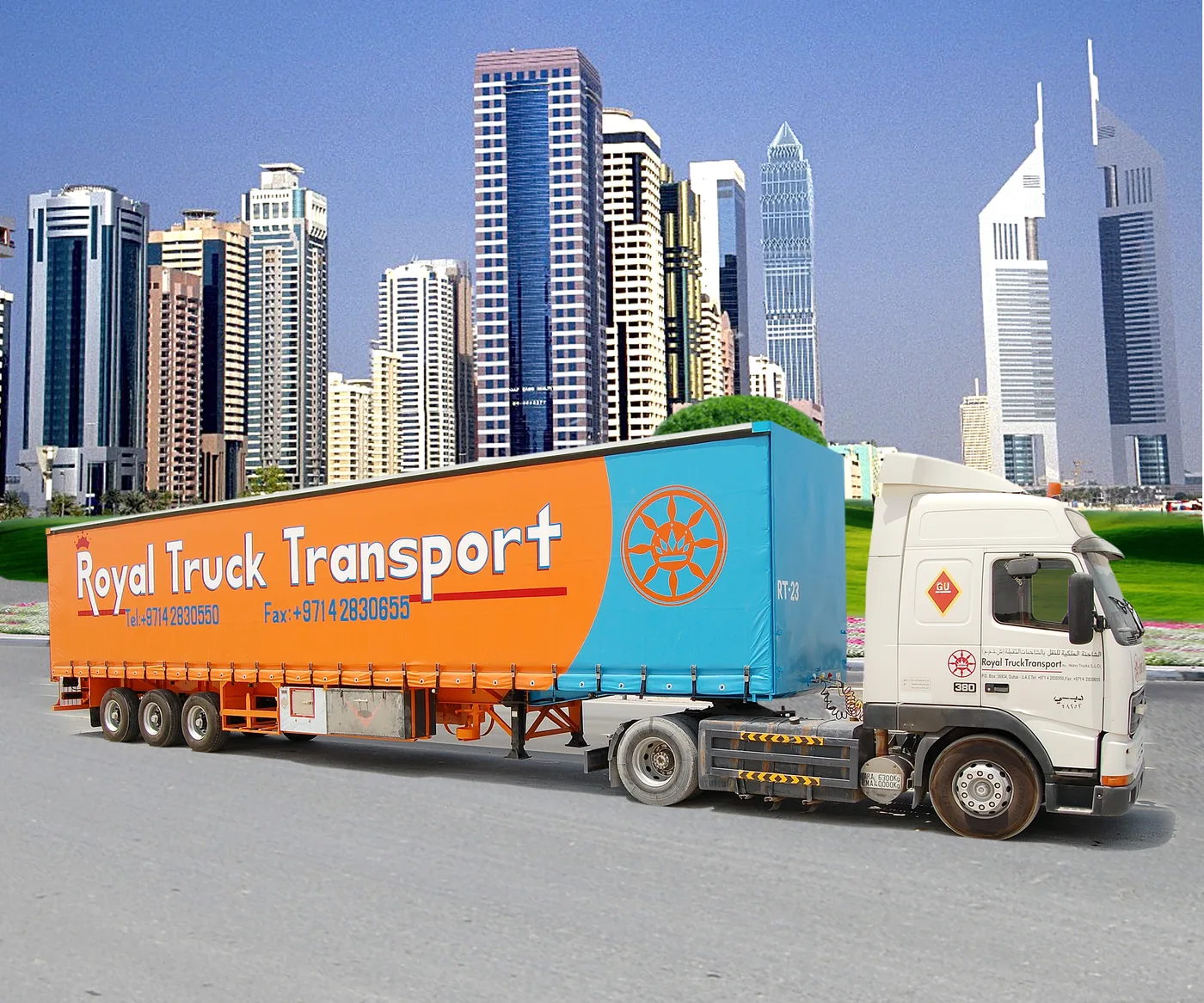 Royal Truck Transport vehicle in Dubai